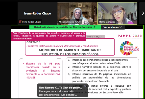 Pronorte participó en la Plataforma Argentina para el Monitoreo de la Agenda 2030
